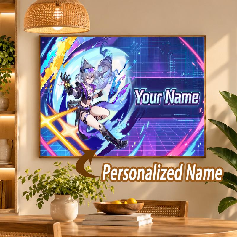 Custom Name Honkai_ Star Rail 5D Diamond Painting Personalized Full Drill Diamond Art Kit Gift