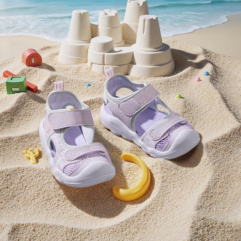 Anta Comfortable Trendy Versatile Velcro Hollow Beach Shoes Lightweight Shock Absorbing Breathable Quick Dry Anti-Kick Low-Top Walking Shoes A22520036