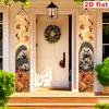 2D Flat, 2D Flat - 2D Flat, 2D Flat - 2D Flat Banner [Party Banner, Pull Flag] 2pcs, Polyester Material, Oil Painting Style Autumn Theme Porch Decorat
