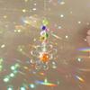 Glass Flower Suncatcher Hanging Decoration Indoor Outdoor Garden Car Rearview Mirror Rainbow Maker Floral Hanging Ornament