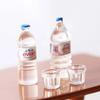 1 SET 1/6 Scale Simulation Miniature Mini Beer With Cup Drinks Water Bottle Model For Ob11 Bjd Dolls House Accessories Kids Toys