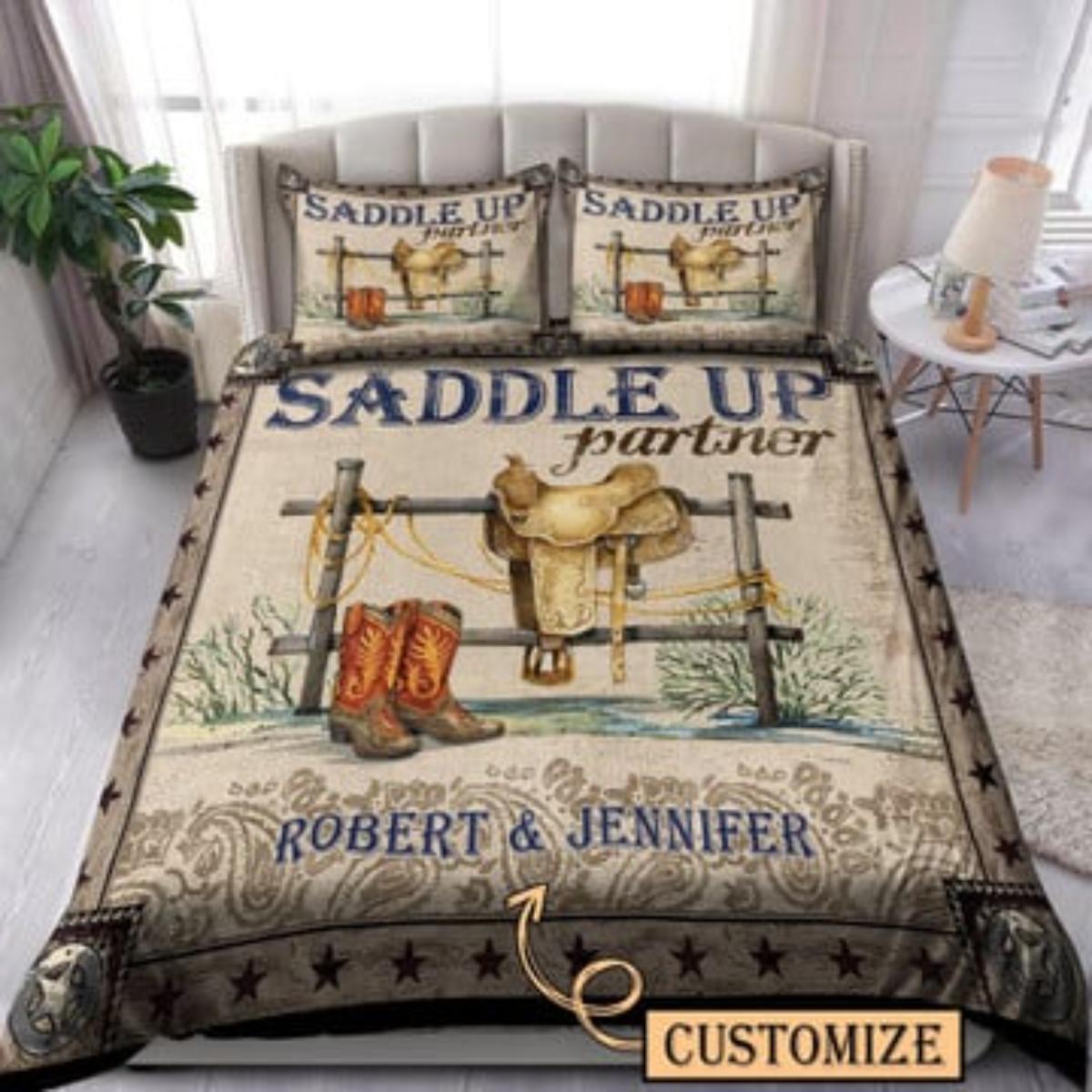 Набор пододеяльников с персонализированным именем Barrel Racing Art Постельное белье Наволочка Single 135x200cm