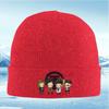 Group chibi characters black background Knitted Hat Unisex Women Unisex Beanie Pullover Cap Winter Thermal Warm Christmas Outdoor C