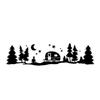 Christmas Theme Reflective Car Sticker Personalized DIY Decal RV SUV Side Decoration Unique Moon Star Pattern Exterior Styling