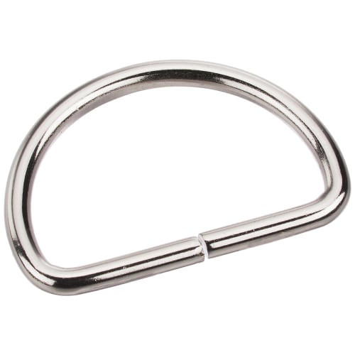 Ichinen Access Family Tool D-Rings (2.5mm Wire Diameter, 25mm Inner Width), Silver, Pack of 20, 56416