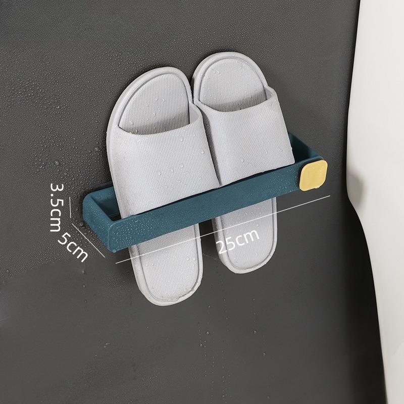 Bathroom Slippers Storage Rack, Wall-mounted Shoe Rack Without Drilling, Space-saving Storage, Bathroom Hook, Bathroom Storage