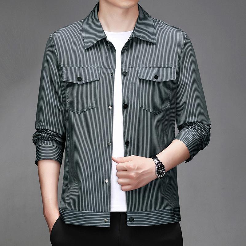 Мужская повседневная куртка весна и осень новая универсальная мужская куртка большого — фото 4