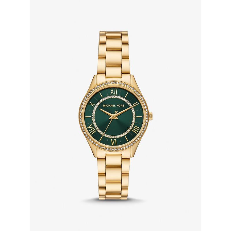 

Мини-часы Michael Kors Lauryn с паве, золотистый тон, MK4737 золотой