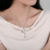 Retro Key Pendant Necklace: Fashionable Luxury Diamond Clavicle Chain for Women