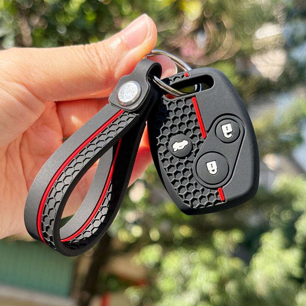 

Key Fob Case Keychain For Honda Crv Civic 8 Jazz Gr8 150 R Emblem Extra Screw Srv Fit Accord Holder Key Case Cover Accessories