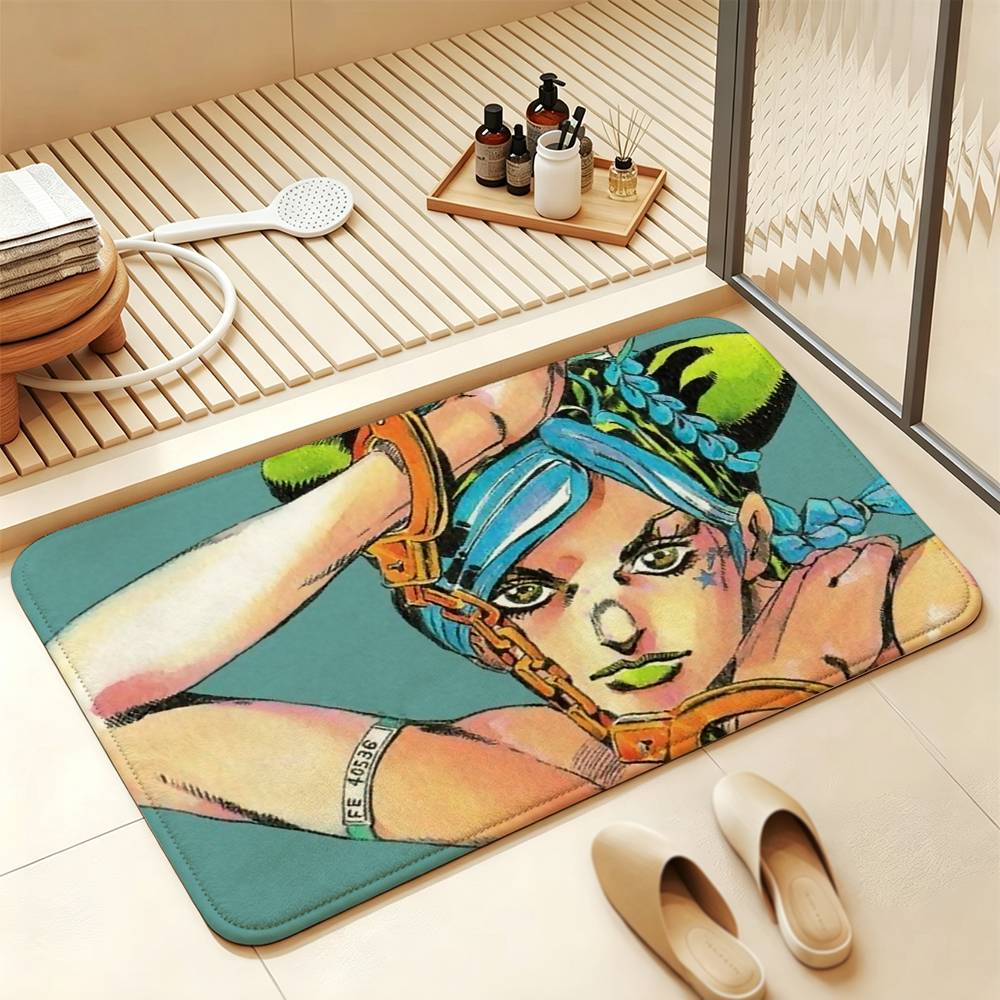 Jojo J-Jolyne Cujoh Anti‑Slip Floor Mat Short Plush Rug mat Soft Comfortable Machine Washable Home Decor