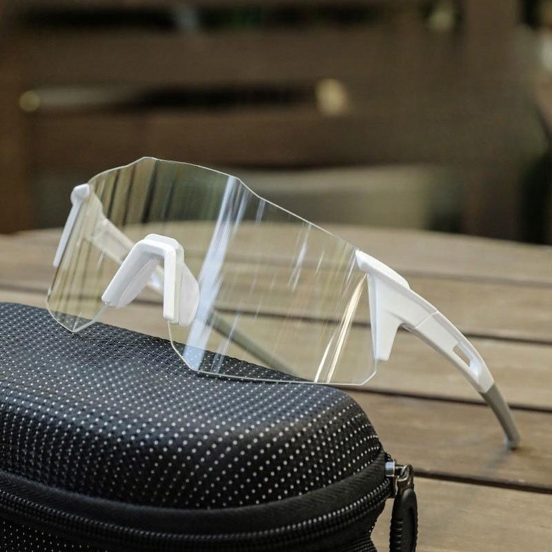 Outdoor Running Goggles Windproof and Sand Resistant Road Vehicles Trendy Equipment Women's Automatic Color Changing Sunglasses