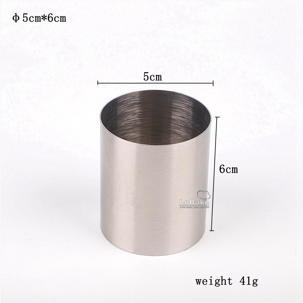 10pcs/lot Diameter 5cm 6.3cm round shape various height stainless steel mousse cake ring mini tiramisu molding cutter DIY baking