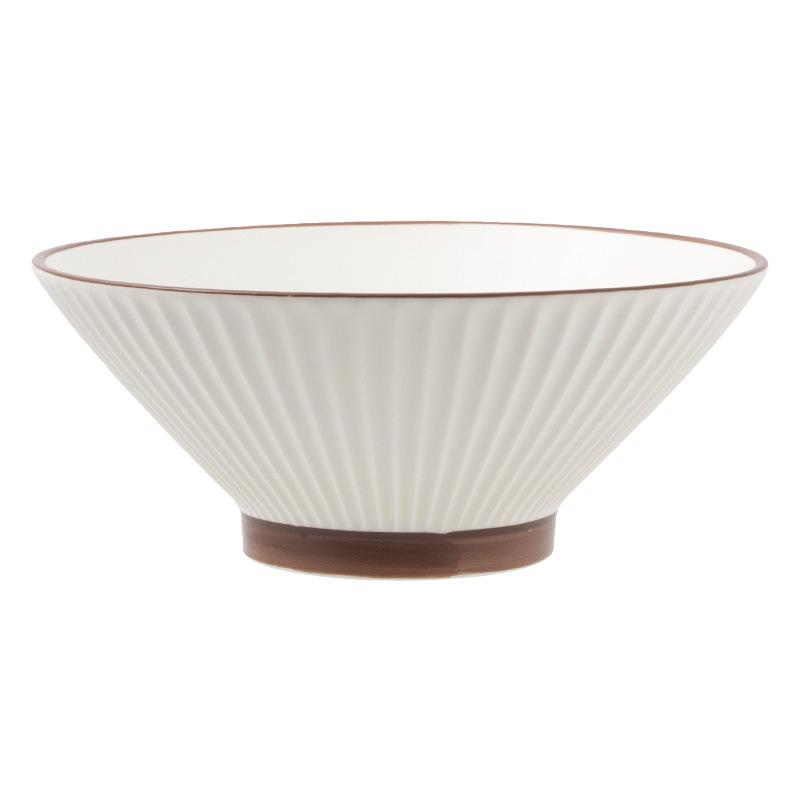 Keramik-Hutschale im Retro-Stil, Japanische Haushalts-Schüssel, Frühstücksschüssel, Nudelschüssel, Ramen-Schüssel, Praktisches Geschirr, Große Schüssel