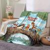 1pc, Winnie the Pooh Home Decor Gift Soft Flannel Blanket for Bedroom, Living Room, Travel, Camping, Car