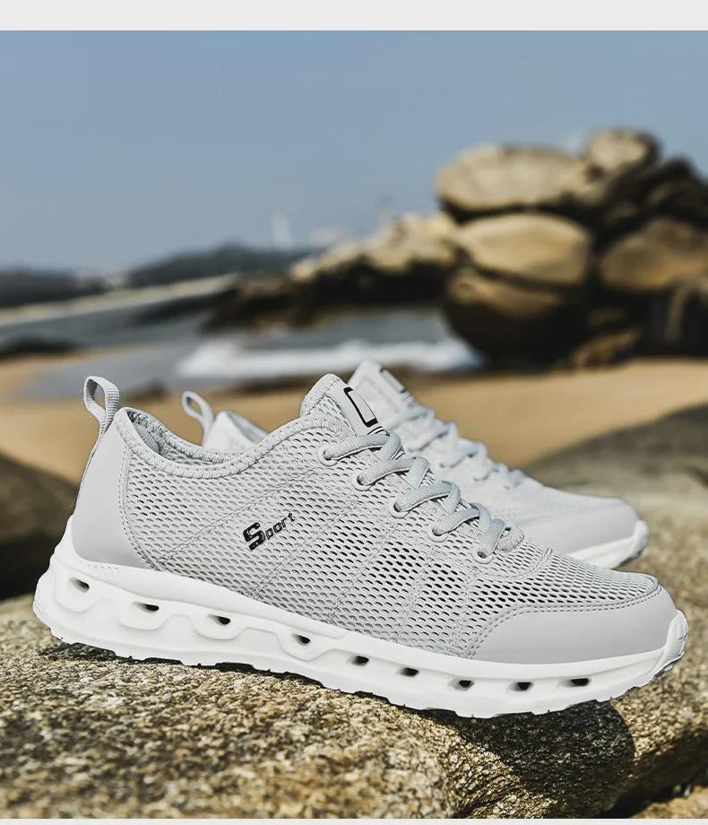 Men's 2021 Summer Casual Mesh Sports Shoes - Breathable, Outdoor, and Driving-Ready.