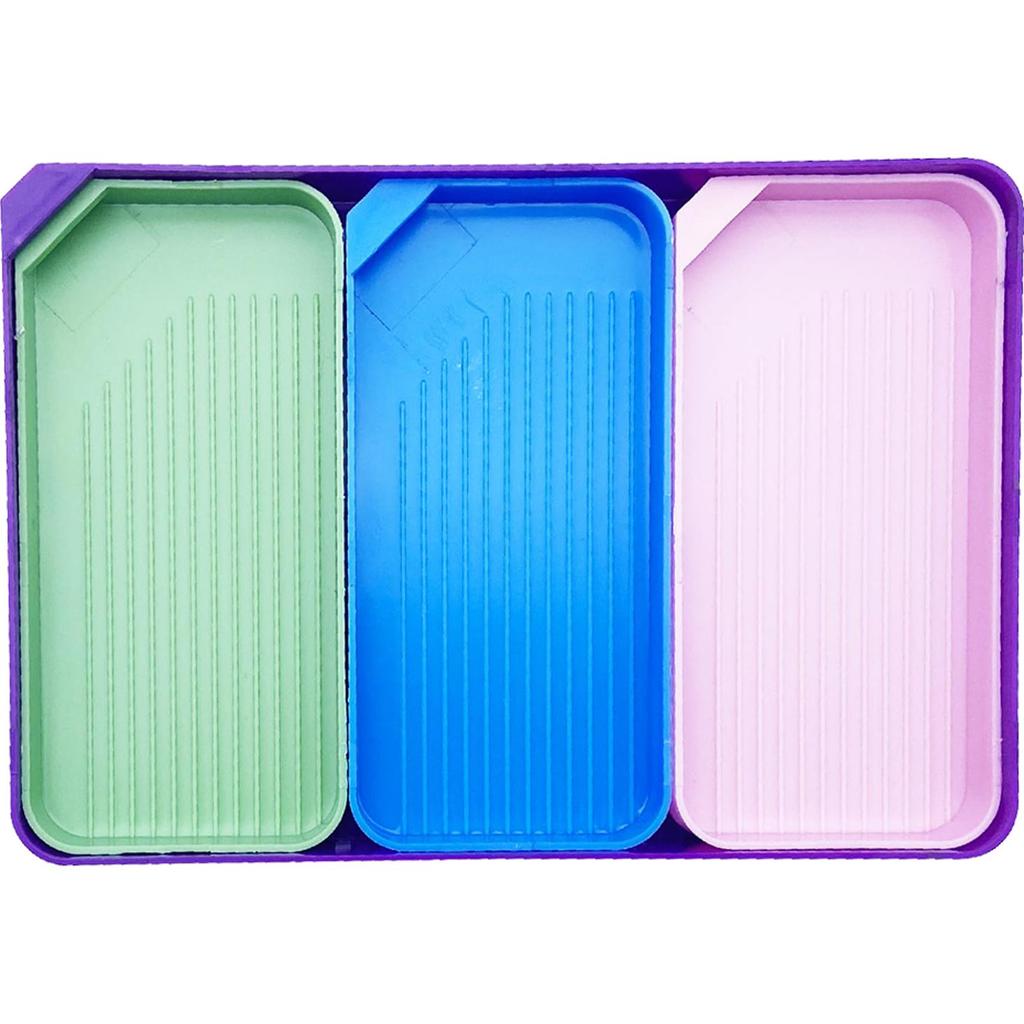 3/4 Set Diamond Painting Tray Large Rhinestone Tray Kit Diamond Art Painting Bead Sorting Trays for DIY Art Craft