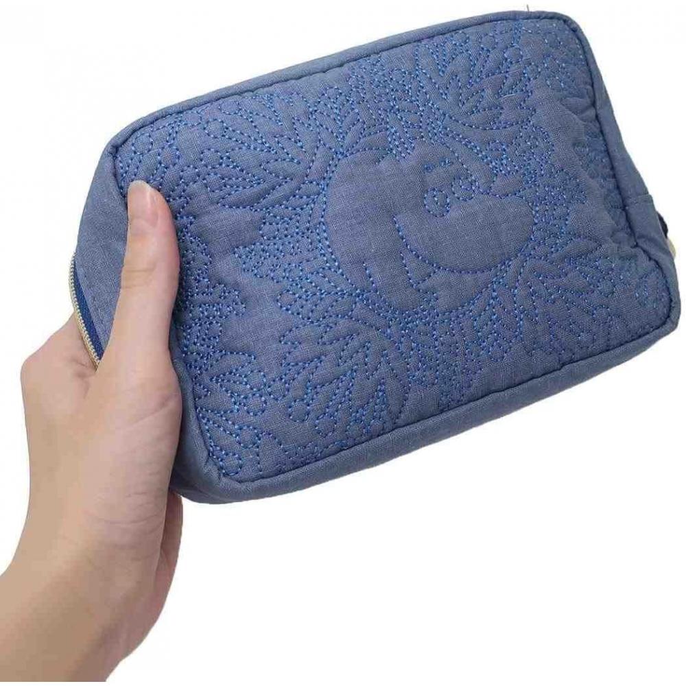Marushin Moomin Quilt Blau Tasche Charakter Kosmetik Geschenk Geburtstag Damen 02
