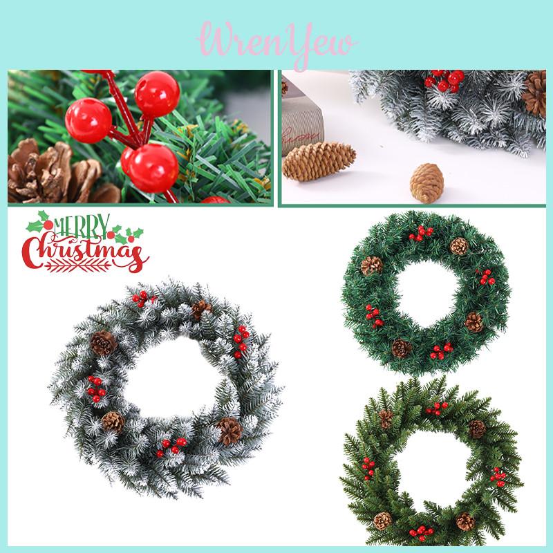 Plush Pvc 11.8-23.6in Christmas Wreath Home Decoration Xmas Gift