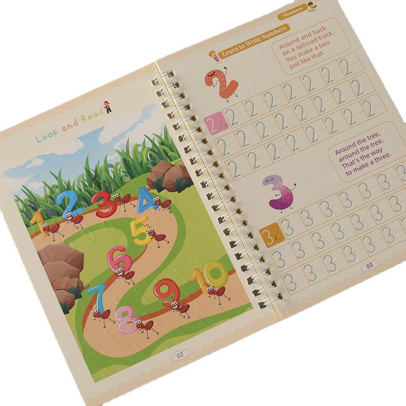 Children's Handwriting Practice Workbook: English Alphabet, Numbers & Calligraphy for Toddlers