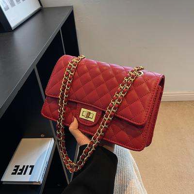 Premium Texture Rhombus Temperament Messenger Bag Women's New Spring Chain Underarm Bag Versatile Shoulder Women's Bag