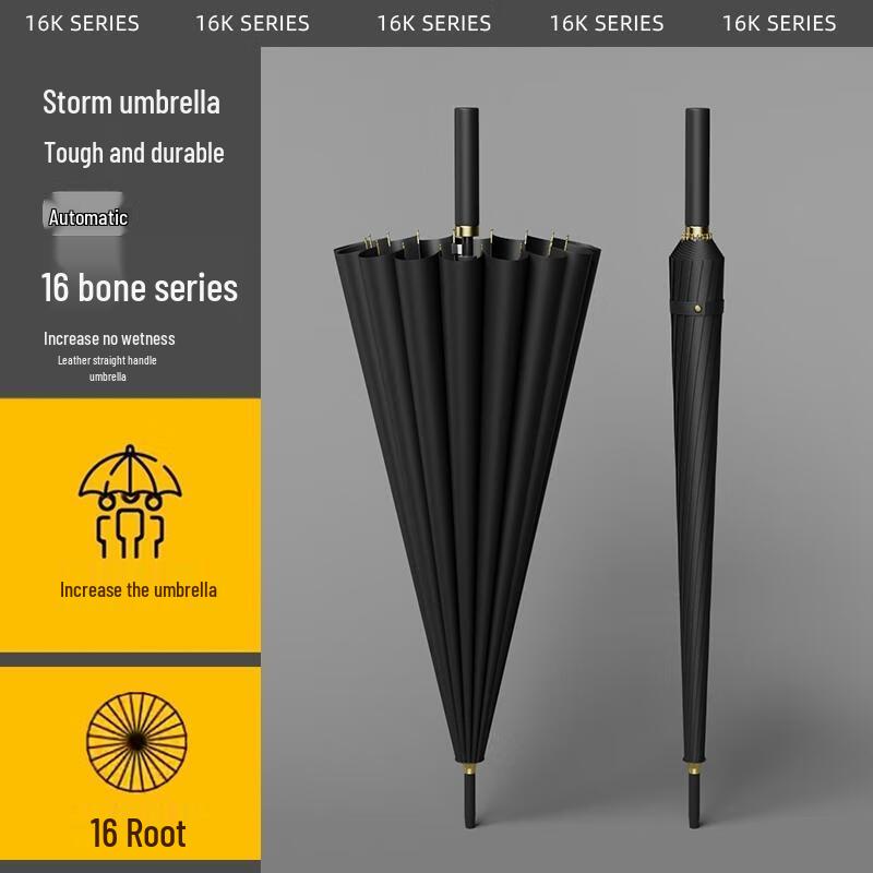 Xiaobu Forest 16-Rib Reinforced Long Handle Automatic Umbrella