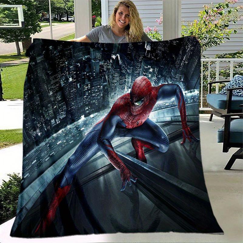 Spider-man Cute Printed Blanket Rectangular Soft Comfortable Modern Style Polyester