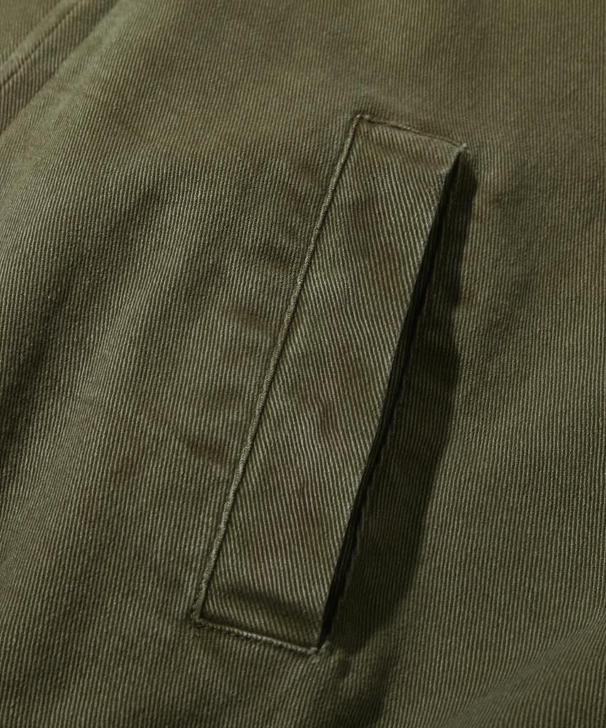 Trillion 2Way Vintage Washed Cotton Zip-Up Hoodie_Khaki