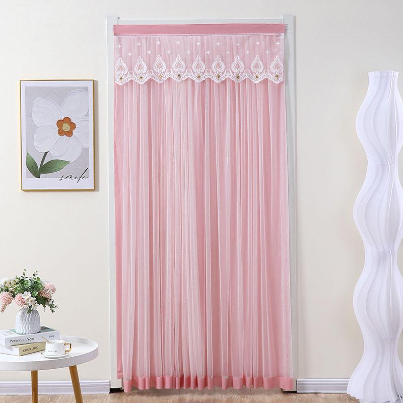 Lace Princess Privacy Door Curtain - No Drill, Anti-Peep, Decorative Partition for Bedroom or Living Room.