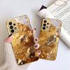 Brilliant Gold Diamonds For Samsung A 01 52S A04 A05S A10 A12 A13 22 23 24 36 42 M02 Note 10 20Ultra 8 9 Golden Glass Phone Case