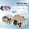 NEW 4G LTE Cellular Folding Mobile Phone Dual SIM Card Speed Dial Magic Voice Call Recording Blacklist I16 Pro Max Flip Cellphone