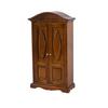 Miniature Antique Wooden Wardrobe For 1/12 Scale Dollhouses Accessories Double Door Cabinet Bedroom Scene Display Props