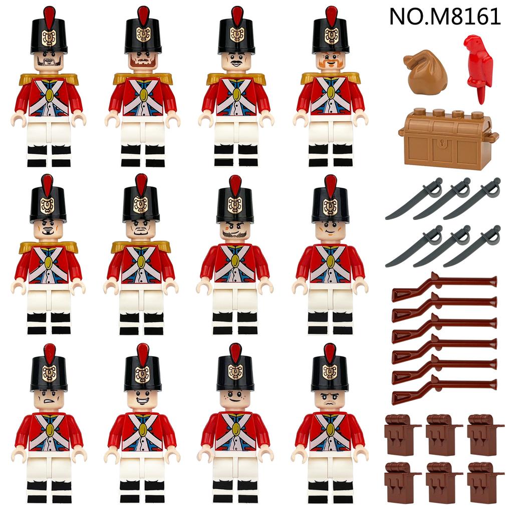M8037A M8037B M8037C Napoleon Royal Navy Building Block Doll Toy Bag