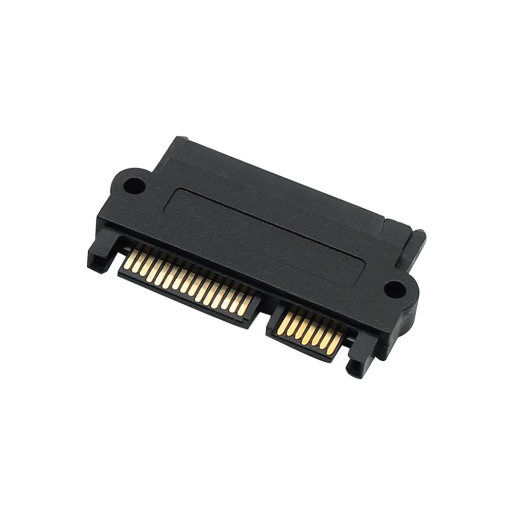 SATA Male to SATA Male Adapter Converter 22Pin Sata With 7pin+15pin FeMale to Male SATA Power Data Cable Black Replacement
