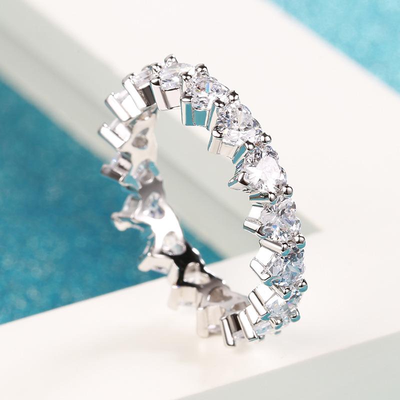 Wholesale Eternity Band Promise ring 925 Sterling silver Diamond cz Engagement Wedding Rings for women Men Finger Party Jewelry