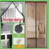 Magnetic Summer Door Curtain with Velcro Screen for Windows and Doors