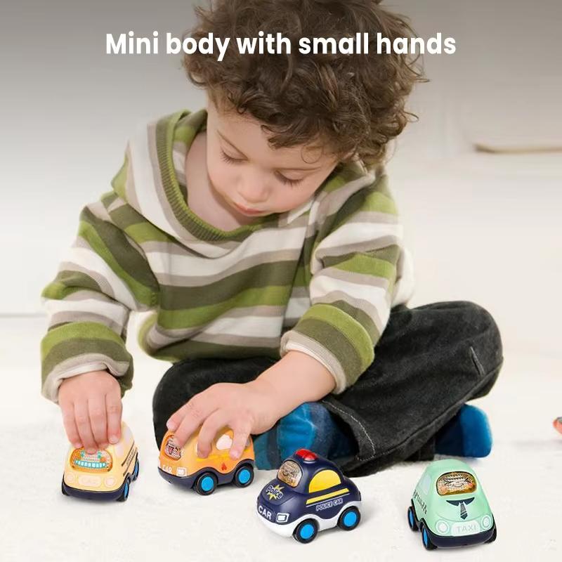 Kinder-Trägheitsspielzeugfahrzeuge Mini-Rennwagen Kinder Lernspielzeug Feuerwehrauto Krankenwagen Autos Modelle Jungen Mädchen Geburtstagsgeschenke