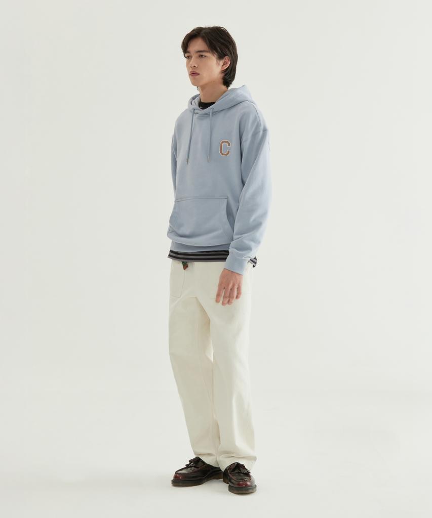 C Logo Hoodie Melange Gray