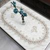 Oval Lace Table Runner, Vintage Table Runner Doily, Retro Lace Table Runner Floral Placemat for Coffee Table Dining Table Decor