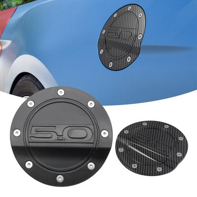 Car Gas Cap Fuel Filler Door Cover Black Carbon For Ford Mustang GT 2015 2016 2017 2018 2019 2020 2011 2024 2024+