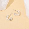 European and American irregular earrings geometric stainless steel personalized fashion stud earrings K gold titanium steel irregular light luxury