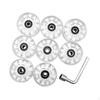 8Pcs LED-Equipped Roller Skate Wheels for Indoor Use, 32 X 58 Mm with Bearings