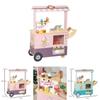 Wooden Ice Cream Shop Playset With Cash Register For Kids Pretend Market Toy