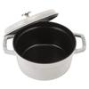 Staub Pico Cocotte Round 20cm Campagne pot Enamel pot Rund Brater blanco trufa Pot Cookware Kitchenware [Staub Pot] (White Truffle)