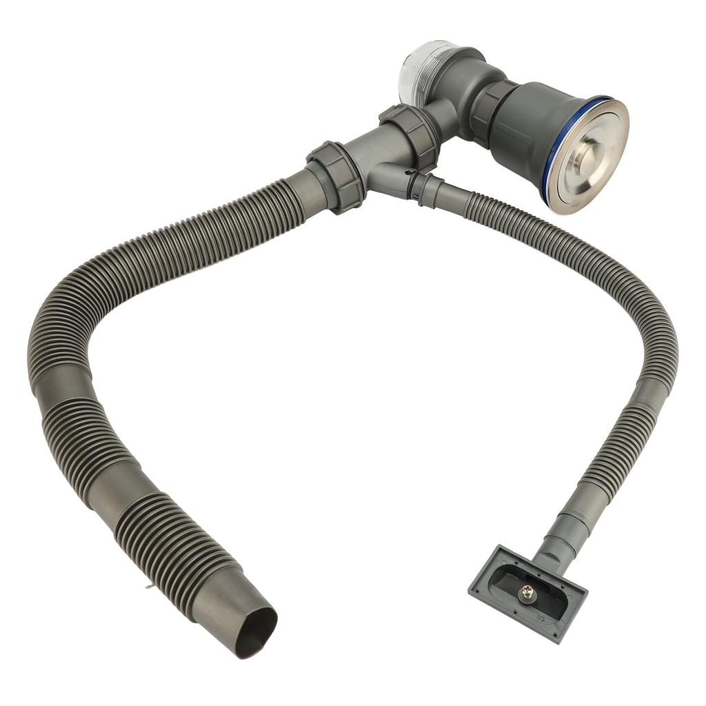 Kit Sifon Chiuvetă Bucătărie Profesional Îngroșat Rezistent la Mirosuri Kit Conductă Sifon Chiuvetă pentru Chiuvetă Bucătărie