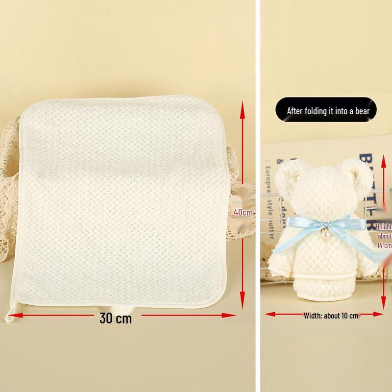 Little Bear Coral Fleece Towel Wedding & First Birthday Gift Box