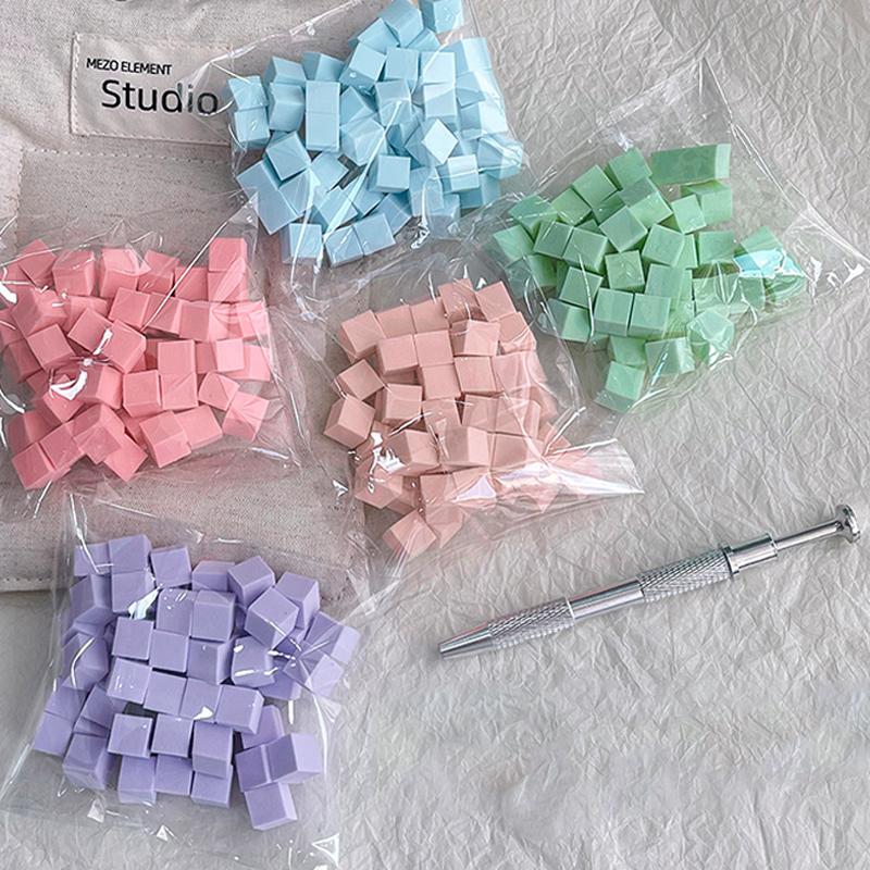 50/100 Pcs Square Nail Art Sponge Set Gradient Nail Brushes Gel Polish Design Nail Sponge Grab Pen Manicure Supplies