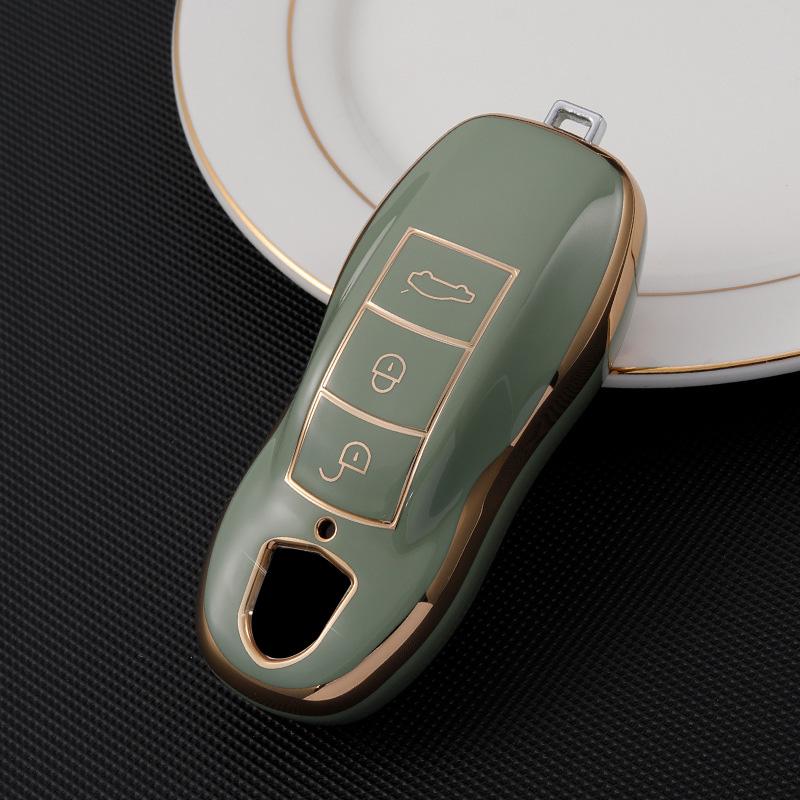 

Модный ТПУ Чехол-Крышка для Ключа Автомобиля Для Porsche Cayenne 958 911 Lepin 996 Macan Boxster Panamera 997 944 924 Panamera 718 971 9YA Брелок зелёный