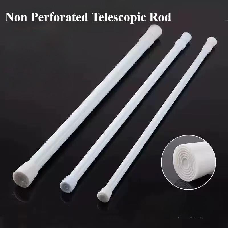Carbon Steel Thick Telescopic Rod No Drilling Adjustable Length 30Cm To 120Cm For Hanging Clothes Curtains Bathroom Bedroom