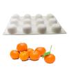 12-Cavity Orange Fruit Mousse Cake Silicone Mold for DIY Dessert Baking